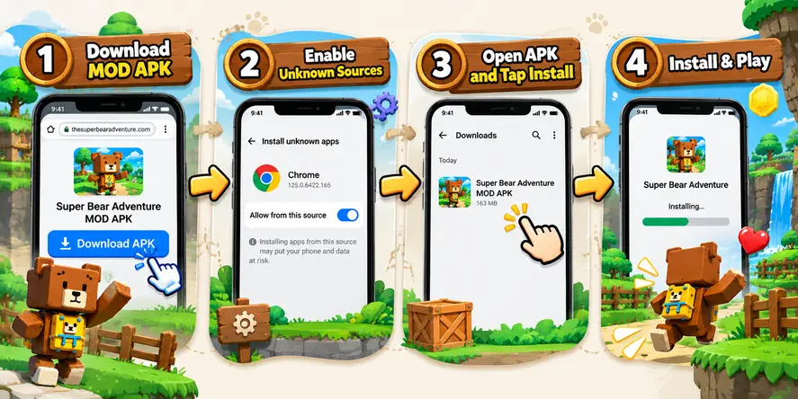 Super Bear Adventure APK Download Guide Super Bear Adventure APK Download Guide