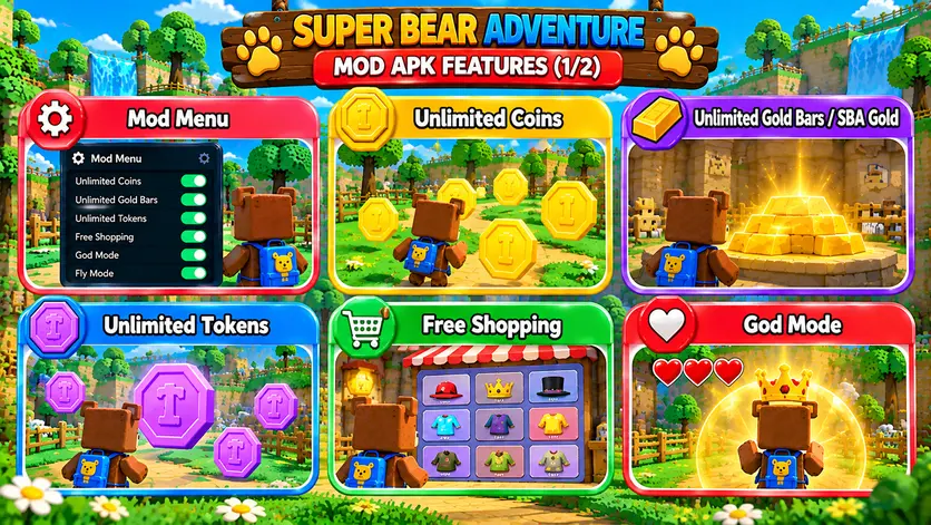 Super Bear Adventure Mod Features Super Bear Adventure Mod Features